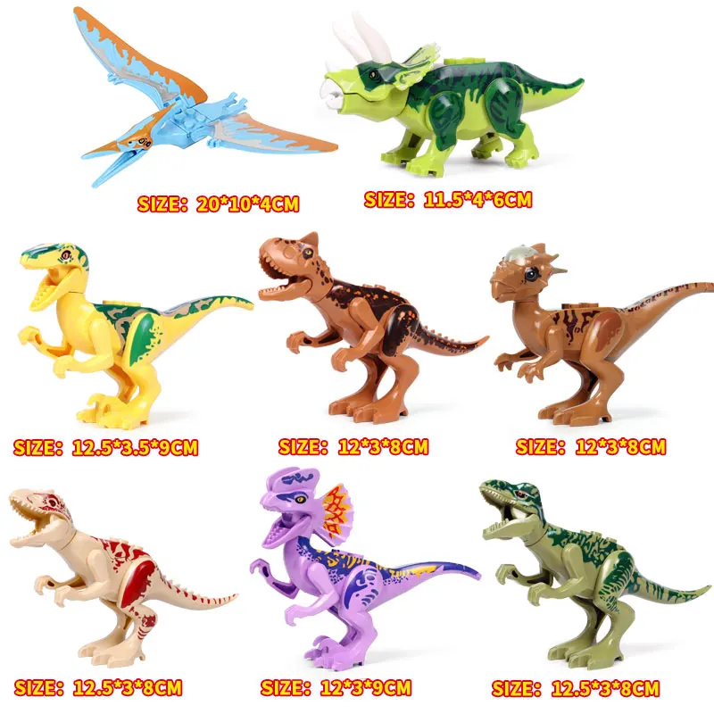 Новинка Oenux 8 шт. строительный блок динозавра Юрского периода Stygimoloch Indoraptor carnotaureus T