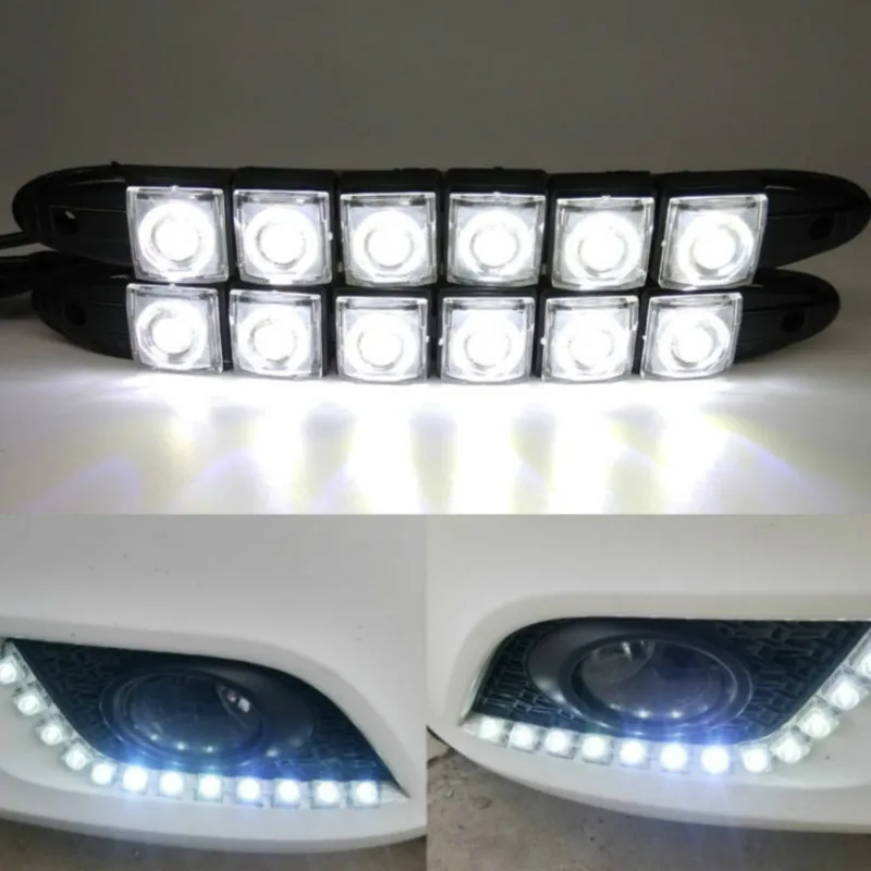 JURUS 2 шт автомобилей дневного света DRL Гибкая вождения Светодиодные ленты