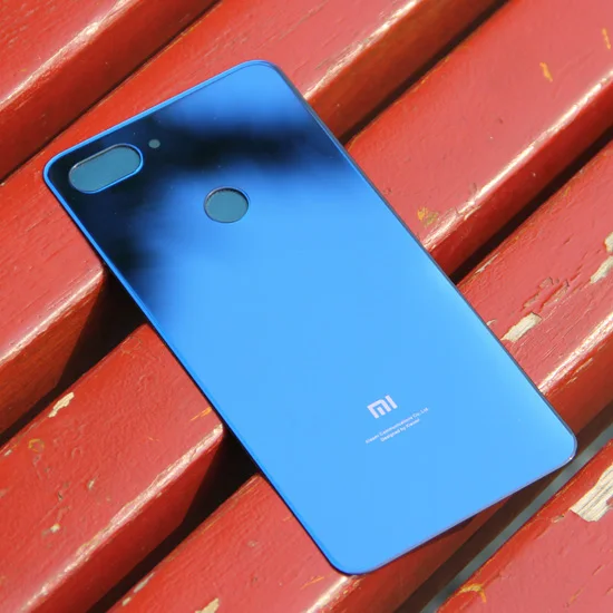 XIAO mi чехол на заднюю панель s задняя крышка батареи для Xiaomi mi 8 Lite mi 8 Lite стеклянный задний Чехол - Цвет: Blue
