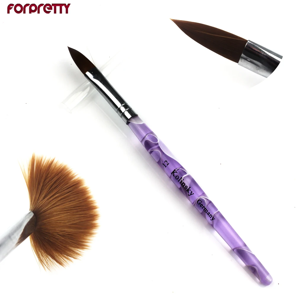 Кисти для ногтей инструменты искусства 12 # Pincel De Unha красивых Pinceis Para Caneta Kolinsky