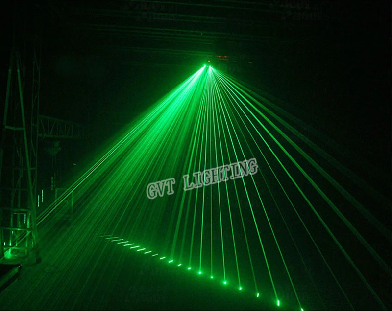 DMX 512 Fan-shaped шестиглазый сканирующий RGB лазерный светильник для DJ дискотека клуба сцены события шоу вечерние светильник с контролем звука