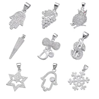 juya handicraft handmade cz pave hamsa star snowflake love charms for women kids christmas gift jewelry making