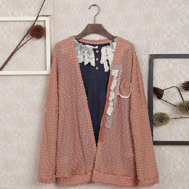 Осенний вязаный свитер для женщин 2018 модный свободный тонкий кардиган Harajuku