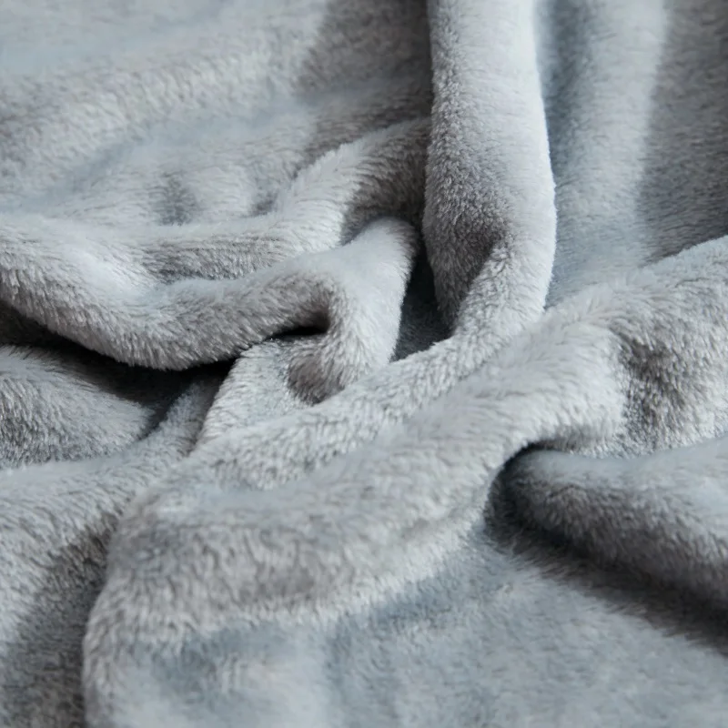 Silver gray Весна/Лето Одеяло одноцветное Коралловое Флисовое одеяло постельные принадлежности супер мягкие фланелевые простыни плед диван полотенце покрывало 19 цветов - Цвет: Silver gray