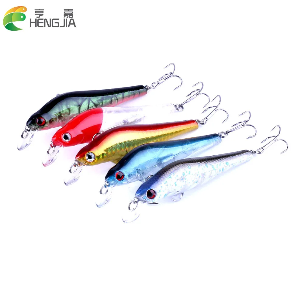 HENGJIA 1 шт. 5 видов цветов приманка для рыбалки Minnow пластиковая жесткая Приманка 11 г