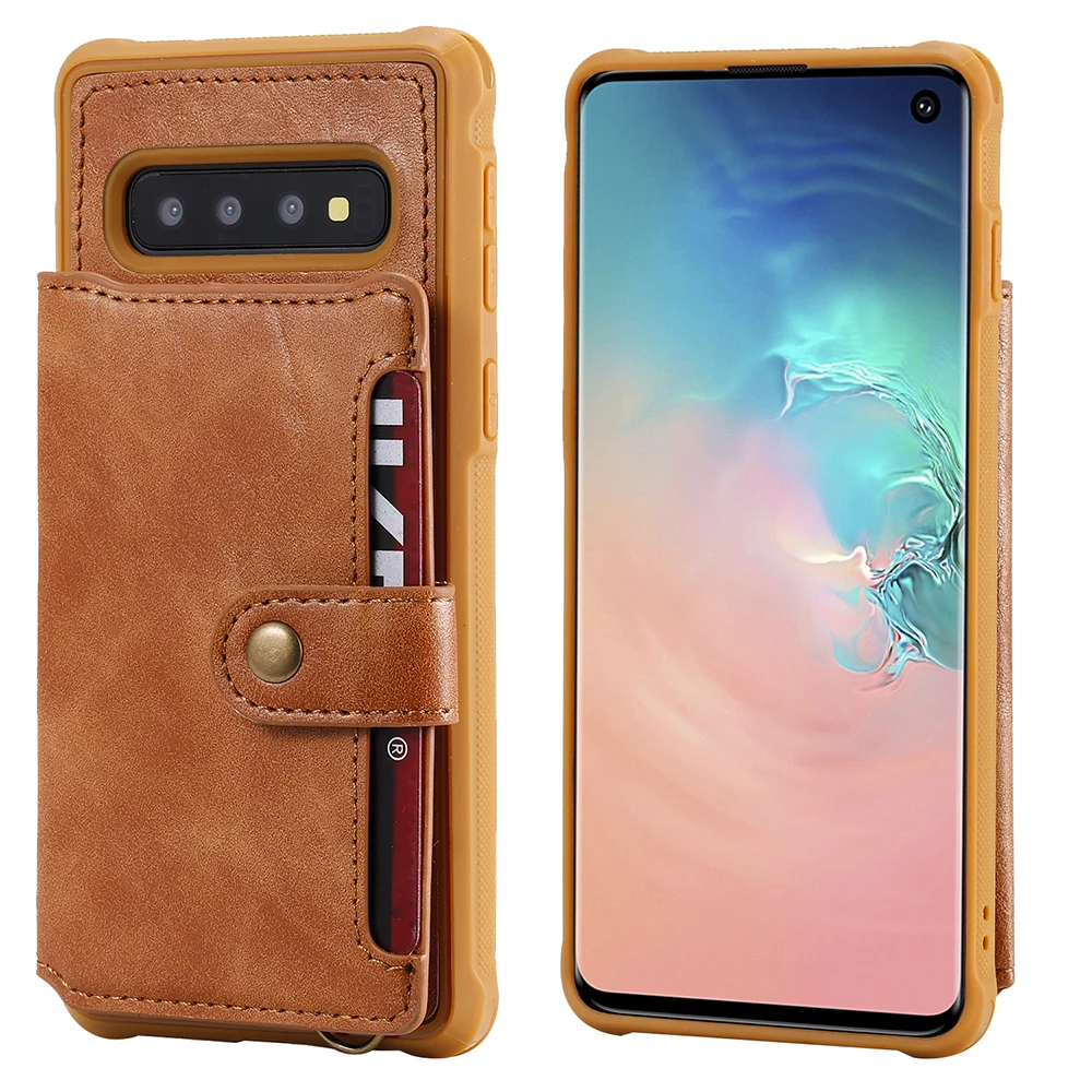 Кожаный чехол бумажник HAISSKY для Samsung Galaxy S10E S9 S8 S10 Plus держатель откидной Чехол Note 9 8