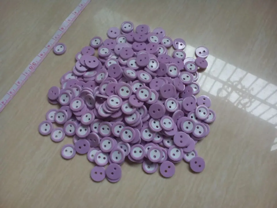 11 мм Красочные Круглые Кнопки 2 отверстия сиреневые кнопки одежды для
