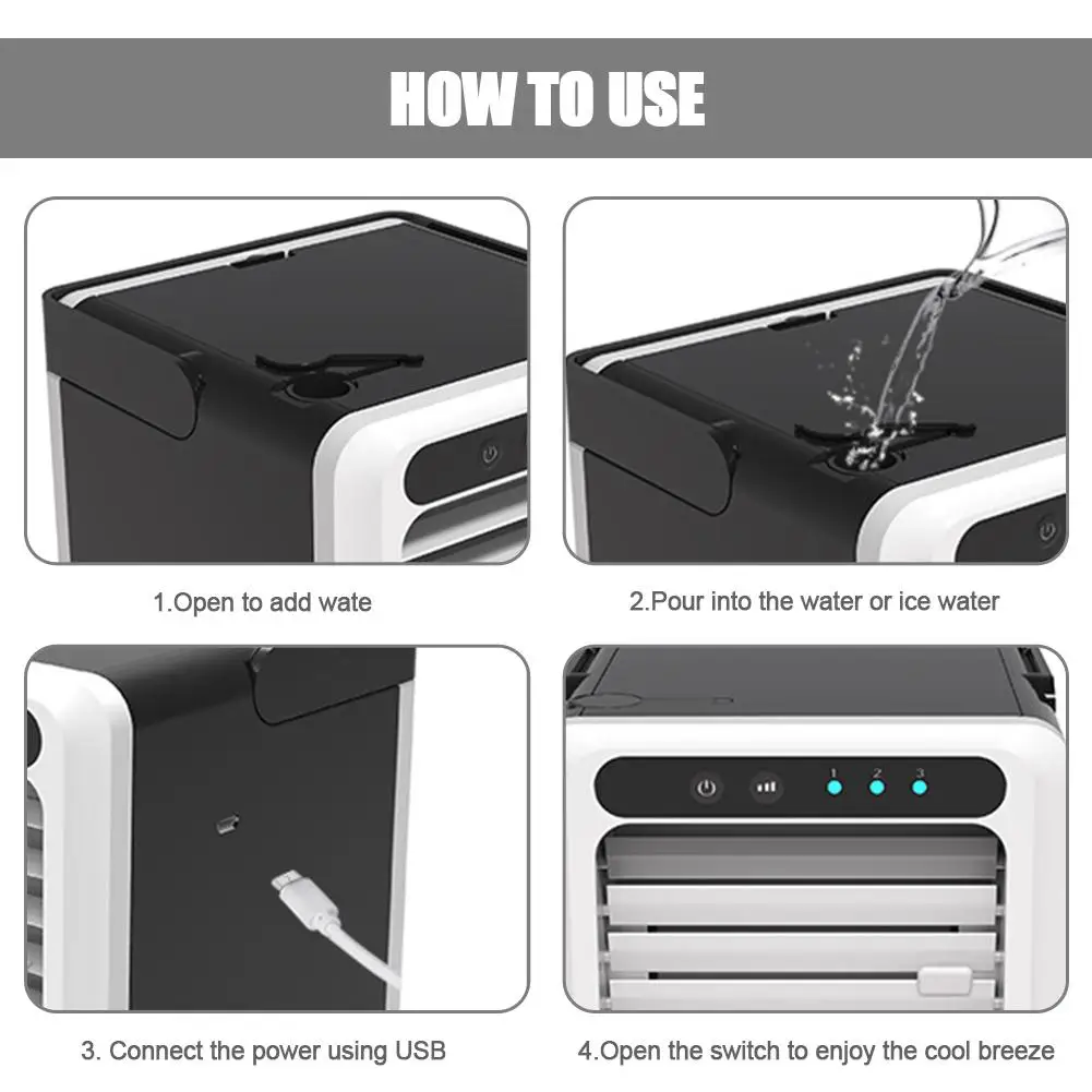 Автомобильный воздушный кулер двойного назначения портативный маленький