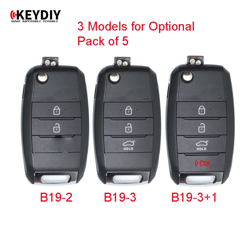 

KEYDIY 5 Pieces Universal Remote B-Series for KD900 KD900+ URG200 ,KEYDIY B Series Remotes for B19