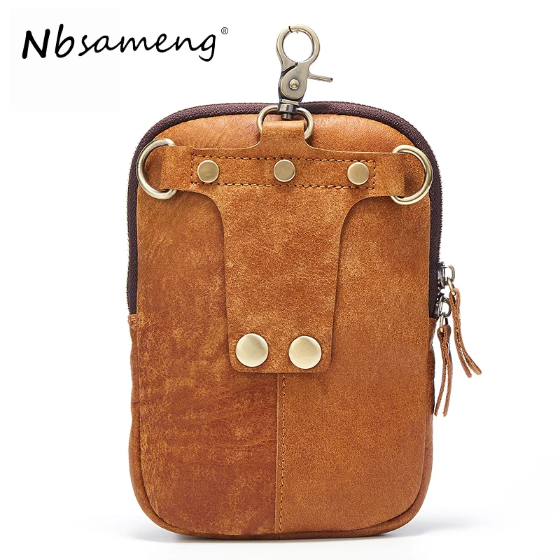 Мужская сумка-мессенджер NBSA G Mini поясная сумка натуральная кожа пояс для денег