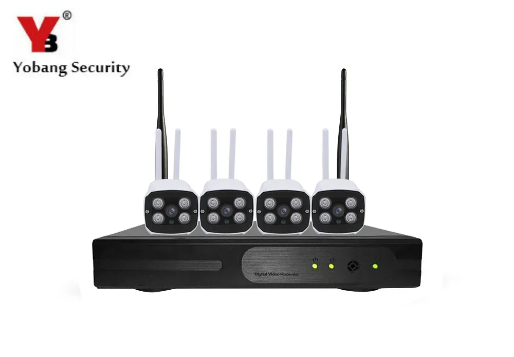 YobangSecurity 4CH 720 P WI FI NVR Беспроводной сети Камера Системы ИП камера для наблюдения