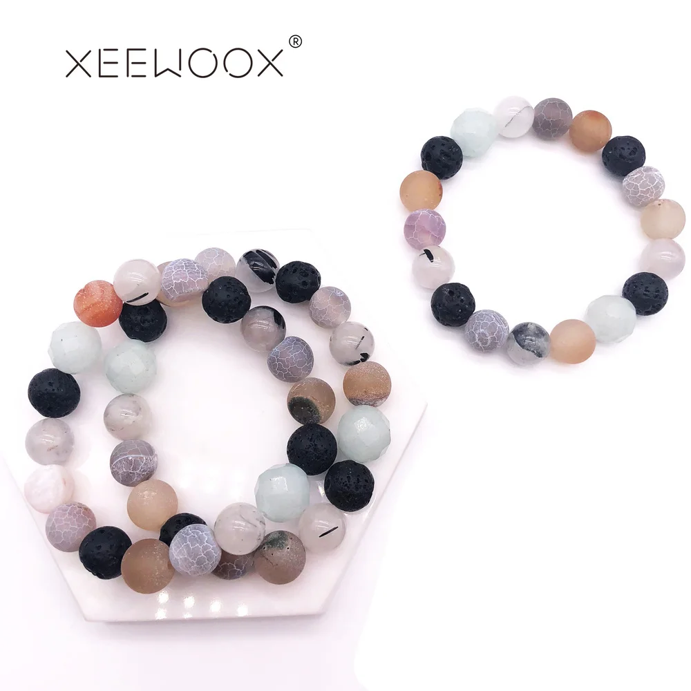 Браслет дружбы для йоги с бусинами из натурального камня браслет диффузором