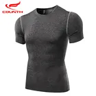 Мужская футболка с коротким рукавом для фитнеса, баскетбола, бега, спорта, термальная футболка для бодибилдинга, тренажерного зала, компрессионные колготки, трикотажная куртка, топы