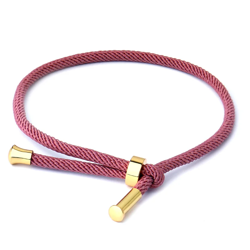 Jujube red Тренд, красная веревка для рук, браслет для пары, золотой, медный, черный, Миланский канат, красная веревка, регулируемый браслет для мужчин и женщин, изготовление ювелирных изделий красная нить - Цвет: Jujube red