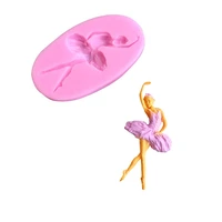 ballet girl shape fondant cake silicone mold pastry chocolate mould candy biscuits ice cube molds baking cake decoration tools