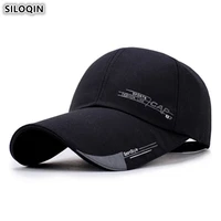 siloqin adjustable size mens extra long visor cotton baseball caps fashion womens ponytail hip hop hat tongue cap snapback cap