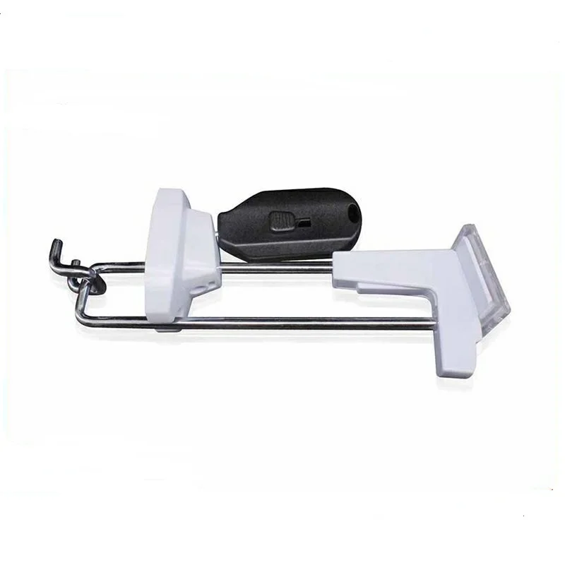 Sold in Packs 50 White Color Strong Steel Magnet Detacher Included Supermarket Retail Slatwall Anti-theft Display Hook enlarge