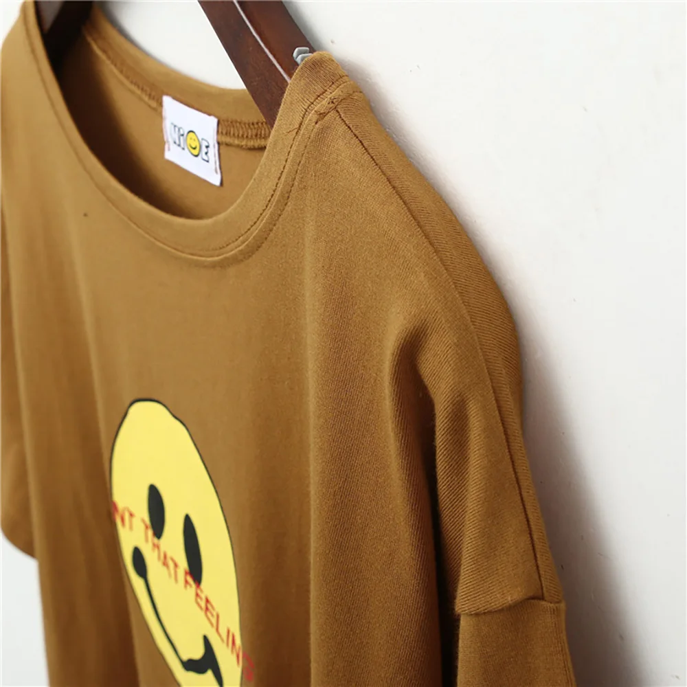 2018 Summer Women Sleeveless Smiley Face Letter Printed O-neck Casual Simple T shirt Female Tees Cotton Elegant Ladies Tops | Женская