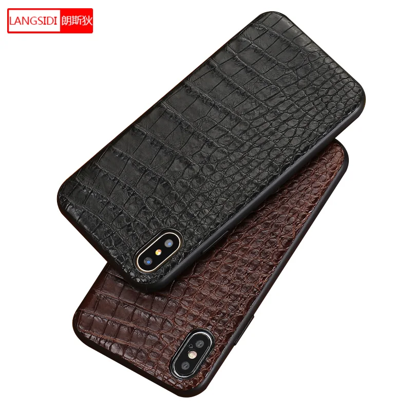 Натуральная кожа из крокодиловой кожи чехол для iPhone X xs xsmax, 7, 8, 8 plus, 5S SE Роскошные живота текстура все включено пылезащитный чехол-накладка