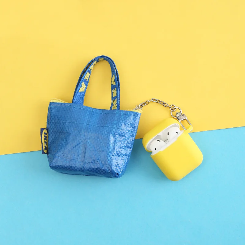 Yellow Роскошный модный кошелек хранилище для монет Чехол для наушников для Apple Airpods Bluetooth Earphoone сумка Защитная крышка Анти-потеря - Цвет: Yellow