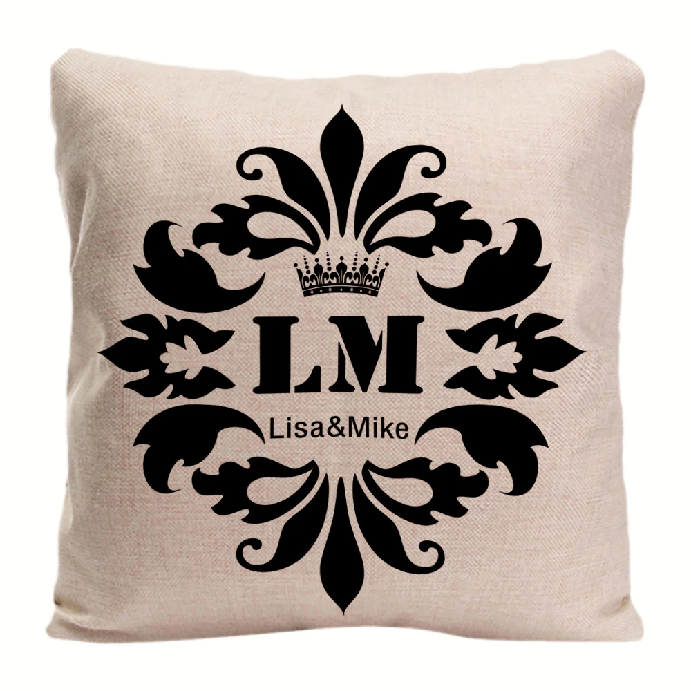 Имя пары на заказ Чехол для подушки Декоративные Чехлы подушку годовщину