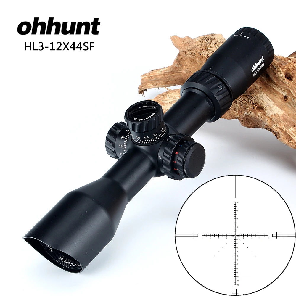 Охотничья оптика оптические прицелы ohhunt HL 3 12X44 SF компактные стеклянные