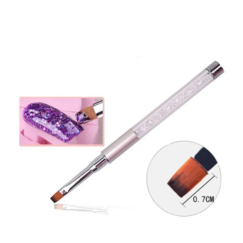 Белый Natural 20PCS/Set Nail Art Pens Painting Drawing Polish Brush Tools Design Dotting Women New - Цвет: Белый