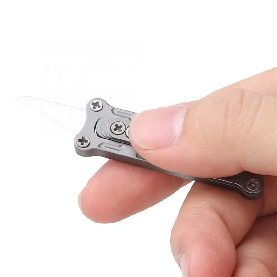 Outdoor Cooking Knife Mini Portable Sturdy Anti-rust Titanium Alloy Knife Paper Cutter EDC Outdoor Tools