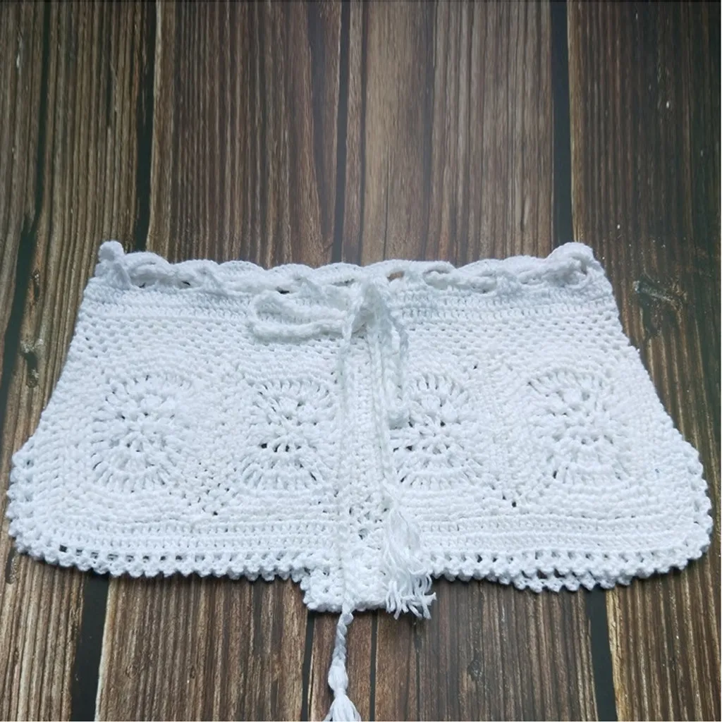 MUQGEW, женские пляжные боксеры, шорты, вязанные крючком, купальник, короткие штаны, сплошной цвет, женские, новинка, бикини, накидка, пляжная одежда# Y4