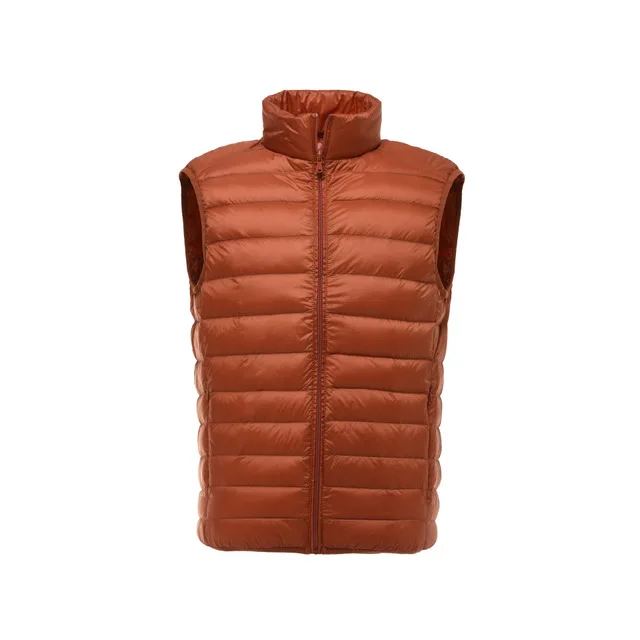 DAVYDAISY New Autumn Winter Man Waistcoat Ultralight Stand Collar Duck Down Padded Warm Vest Men Sleeveless Coat DCT-268