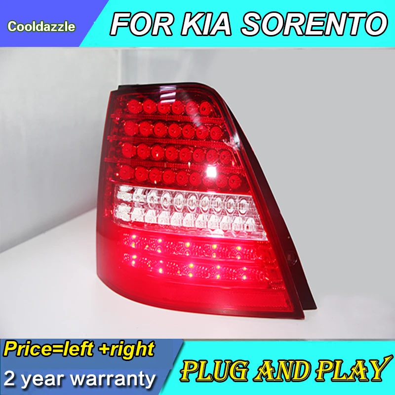 Для KIA Sorento светодиодный задние фонари 2002 2003 2004 2005 2006 год задний фонарь лампа