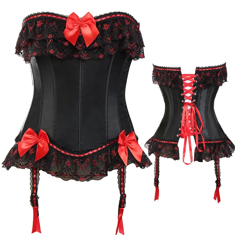 VASLANDA стимпанк корсет для женщин Ropa Gotica Mujer сексуальная одежда готический овербюст Бюстье тонкая талия корсетный корсет - Цвет: CZ-079