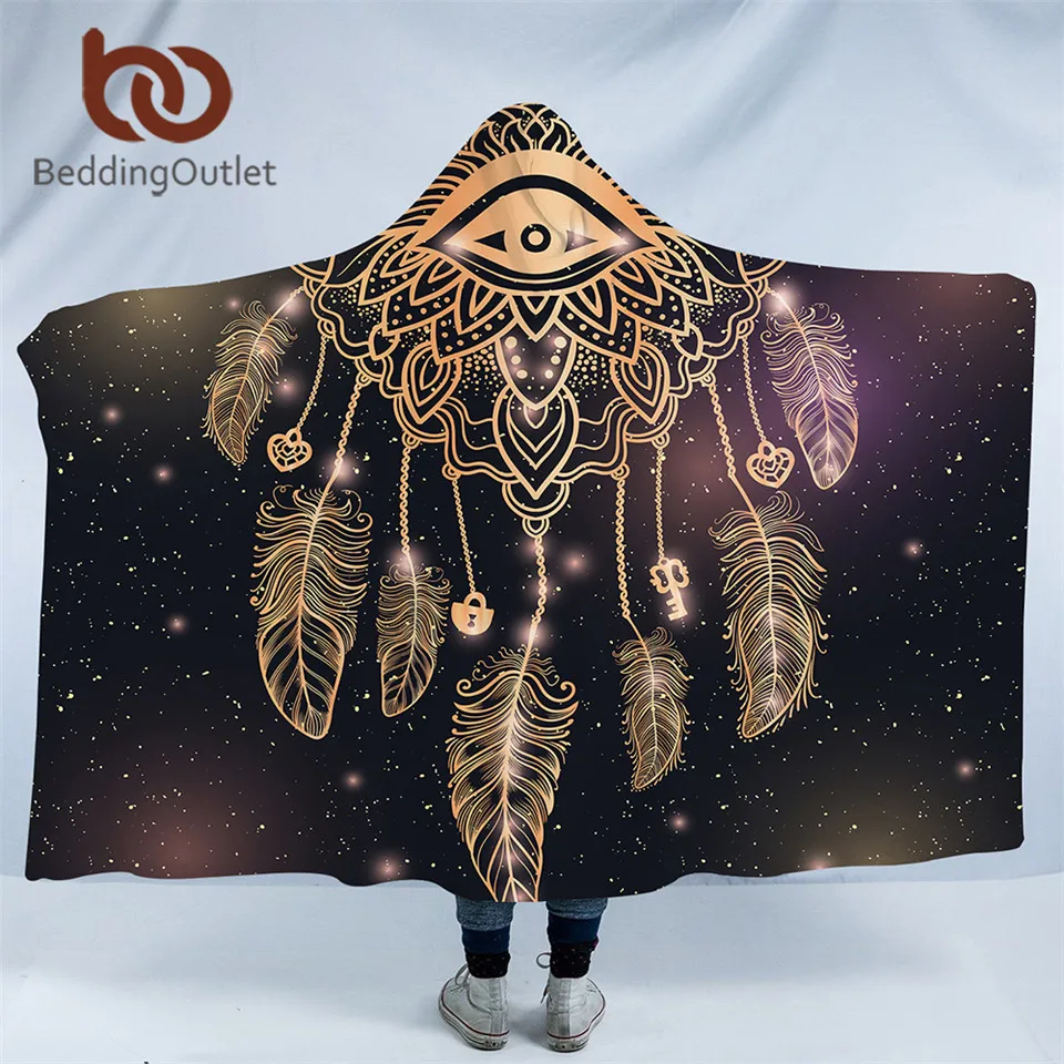 Одеяло с капюшоном Galaxy Boho Sherpa Флисовое одеяло со шляпой для взрослых и детей