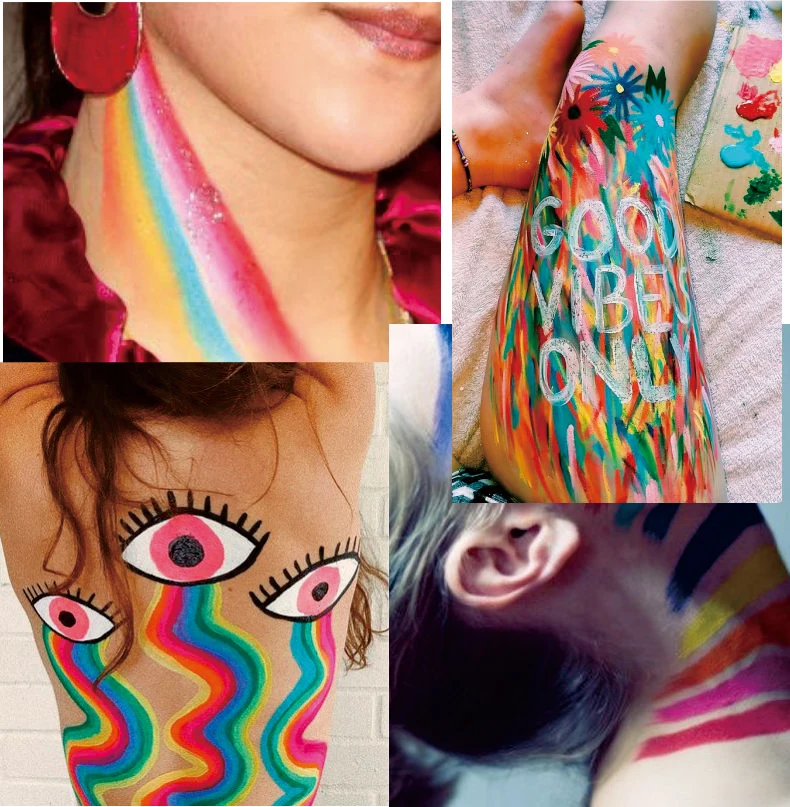 FPB05 60 г/шт. краска для лица на водной основе радужного цвета боди-арта выступлений