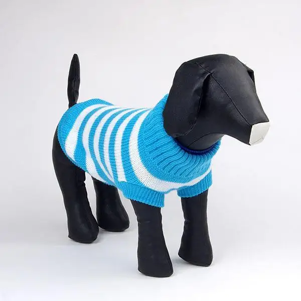 Свитер с милой собачкой в полоску Зимний теплый вязаный Рождественский свитер