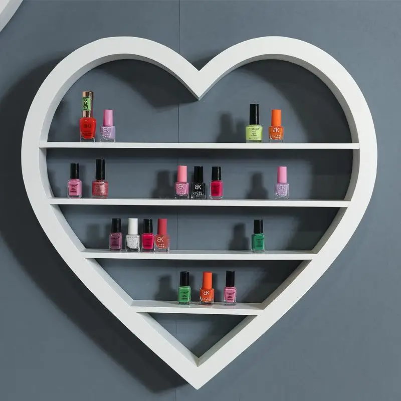 Белая витрина в форме сердца косметический Органайзер для макияжа