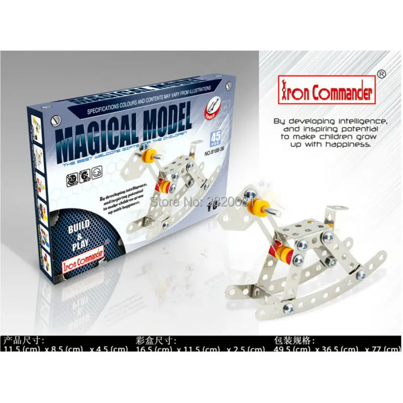 Мини сборные строительные блоки волшебный Железный командир 3D Набор пазлов