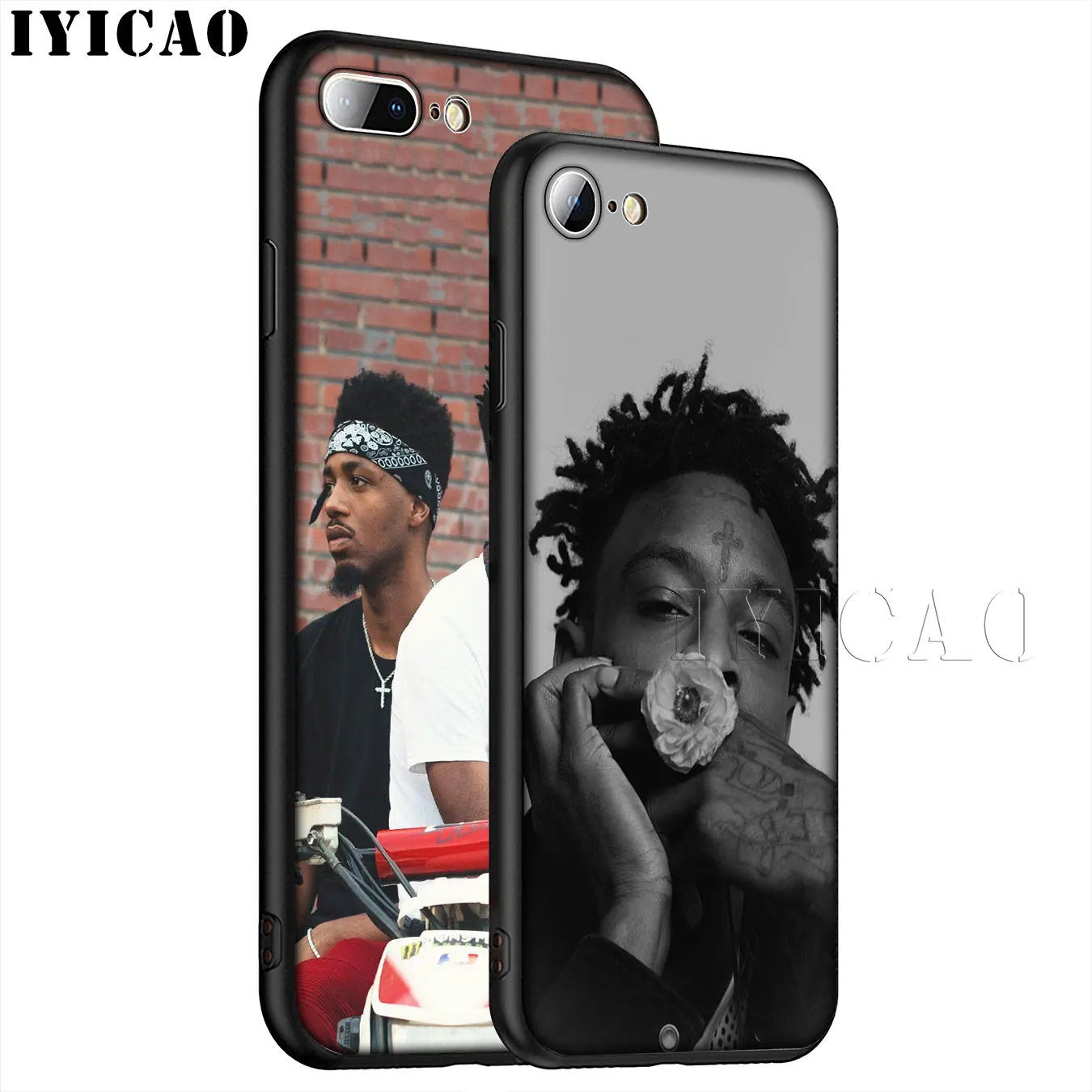 IYICAO 21 Savage Soft Silicone Phone Case for iPhone XR X XS 11 Pro Max 6 6S 7 8 Plus 5 5S SE 10 TPU Black Cover |