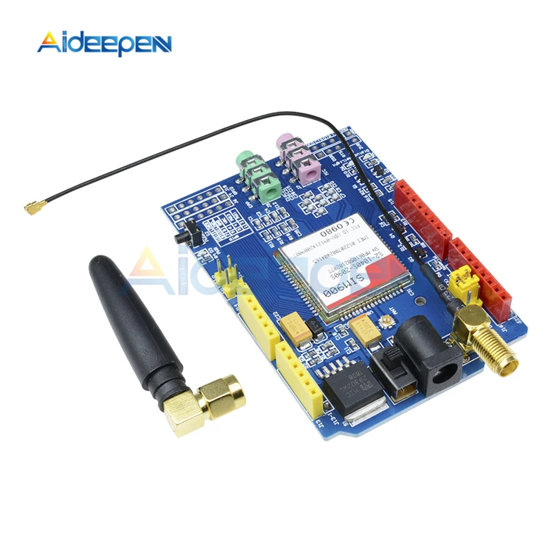 SIM900 GPRS/gsm-щит макетная плата четырехдиапазонная модуль совместим SIM900 850/900/1800/1900 МГц; Совместим макетная плата