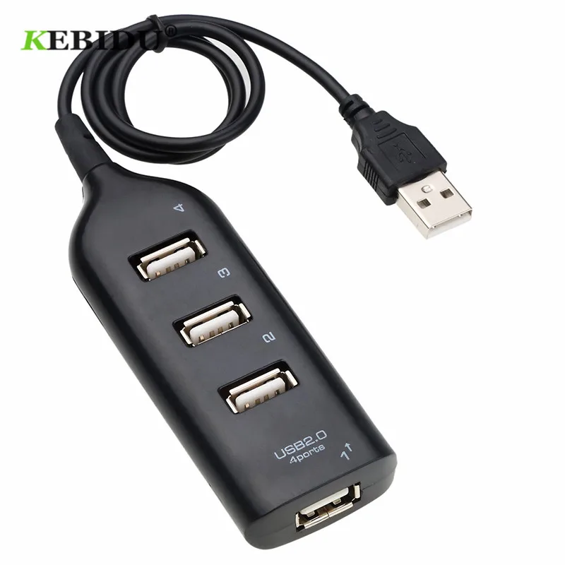 Разветвитель Kebidu Mini USB 2 0 4 порта usb-хаб для ПК компьютера | Компьютеры и офис