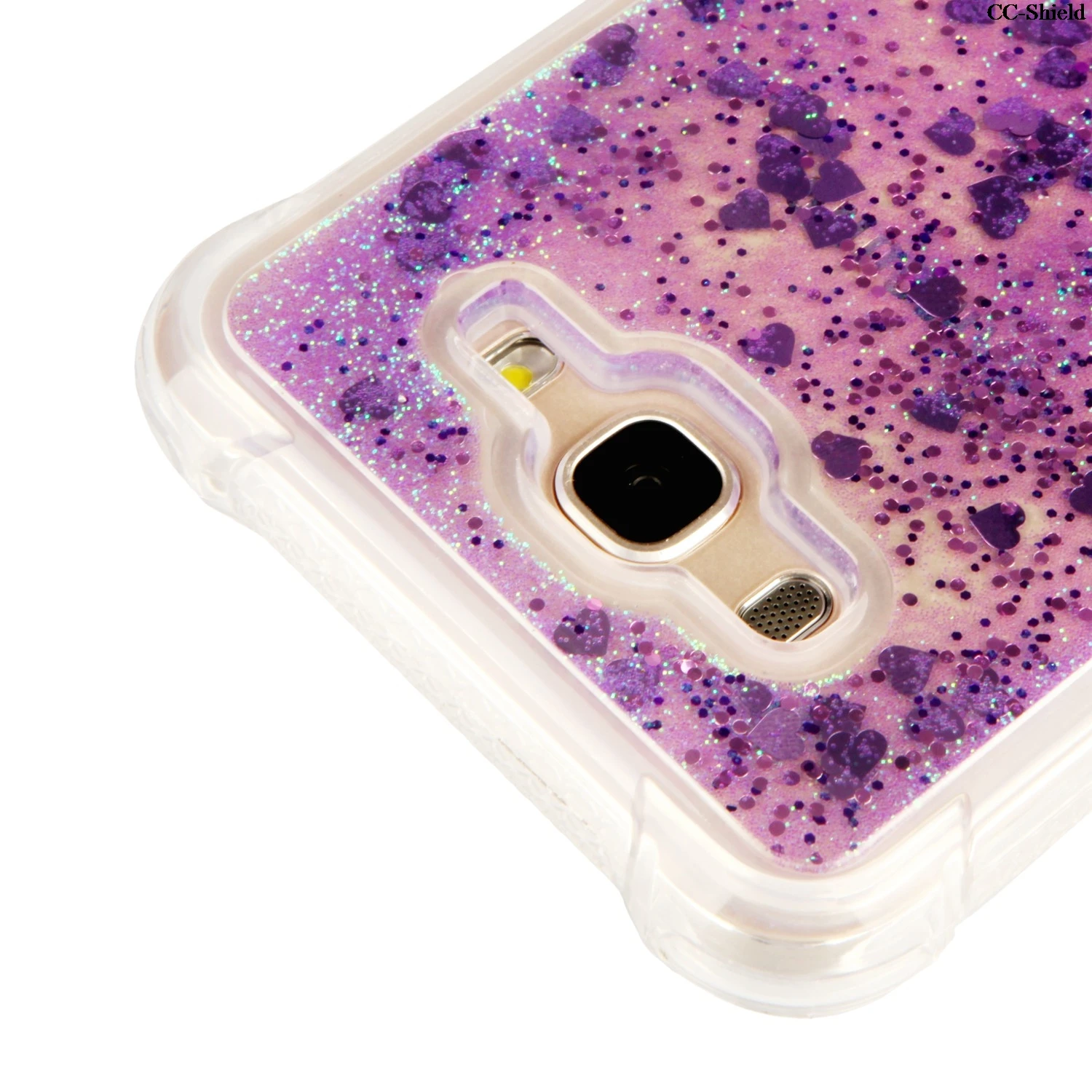 TPU Case for Samsung Galaxy J7 Neo 2017 J701 SM-J701F/DS SM-J701MT SM-J701M Dynamic Flow Liquid Flash Crystal Clear Back Cover |