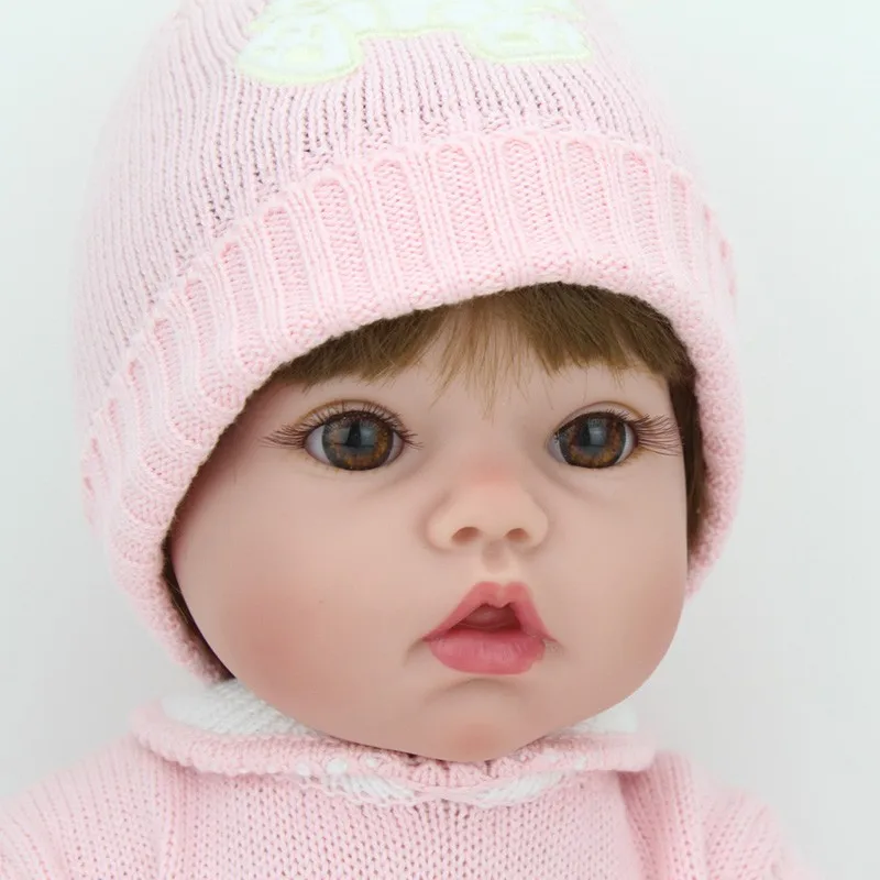 20 дюйм(ов) Кукла Возрождается Мягкие Виниловые Kawaii Reborn Младенцы Девушки Розовый Ползунки Новорожденных Куклы