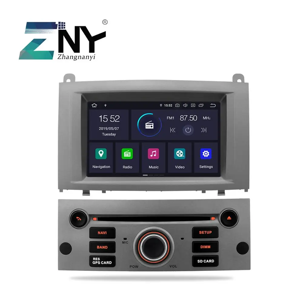 7 &quotips Android 9 0 автомобильный DVD gps для PEUGEOT 407 2004 2010 Мультимедиа Радио FM RDS Wi Fi