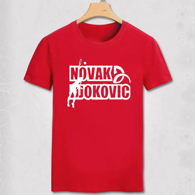 Мужские футболки модные Novak Djokovic с логотипом модная футболка принтом для мужчин и