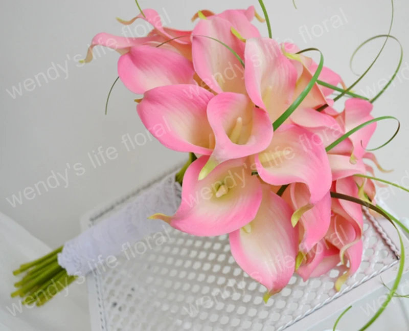 Элегантный стиль ручная работа искусственная цветок каллы 1 шт. Свадебный букет