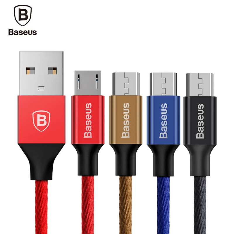 Baseus Micro USB кабель 2A Быстрый кабель синхронизации данных и зарядки для samsung huawei xiaomi мобильного телефона Microusb зарядное устройство для мобильного телефона