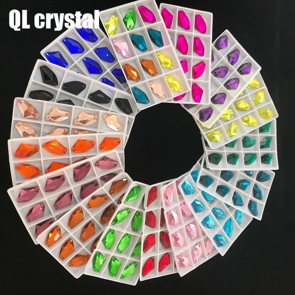 

Special-shaped crystal sewn on rhinestones without claws, flat back Navette sewn on стразы stone, used for clothing decoration