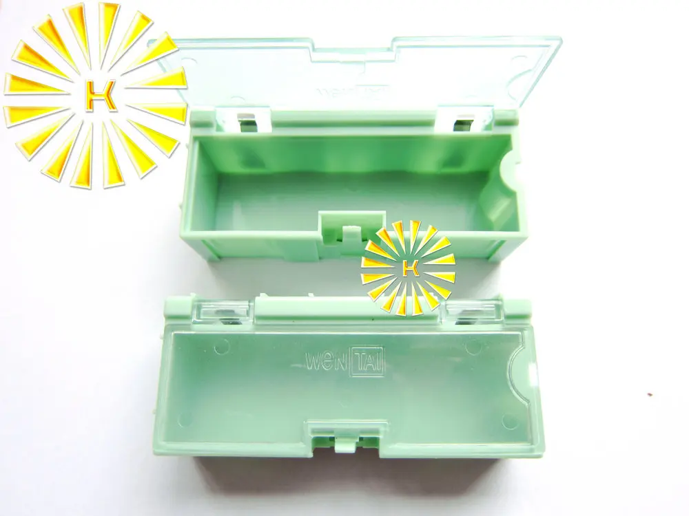 

50pcs x #2 Green Color Capacitor Resistor SMT Electronic Component Mini Storage box Practical Jewelry Storaged Case Connector