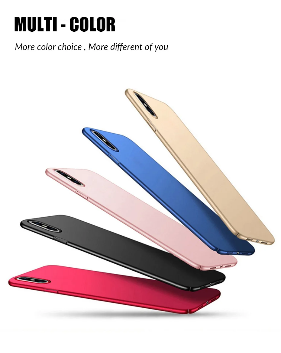 Ультратонкий чехол для iPhone X XS 11 Pro Max XR, тонкий матовый чехол 360, полный ПК, жесткие чехлы для iPhone 11 X XS чехол