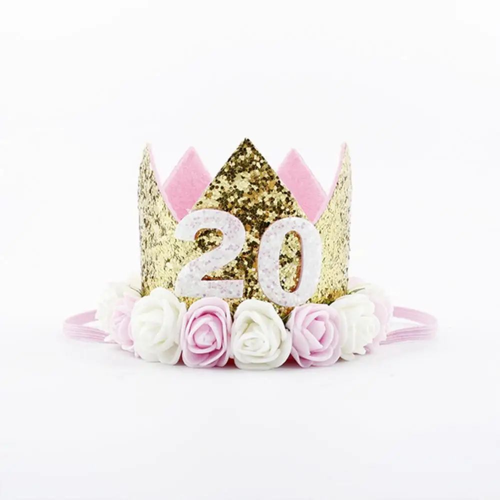 20 Crown Taoup 1 шт одна первая шляпы для вечеринки по случаю Дня рождения 1-я 2-я 3-я Корона День рождения шляпы номер один вечерние украшения Детские аксессуары Новорожденный ребенок - Цвет: 20 Crown
